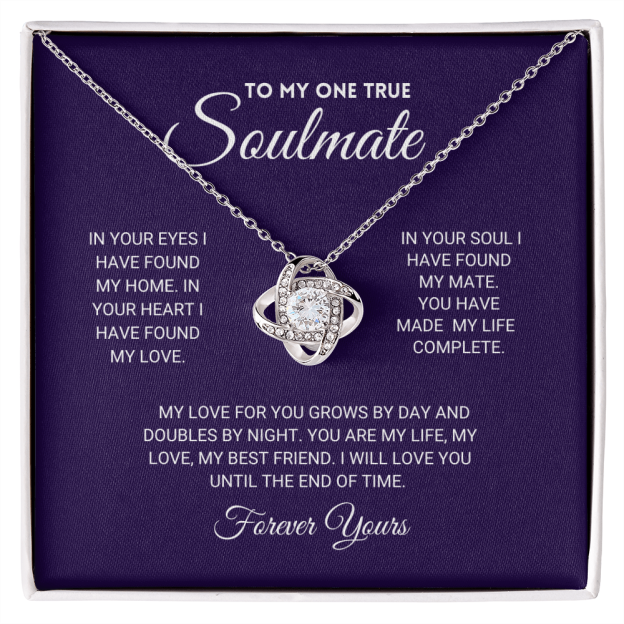 Mother's Day Gift Soulmate - Until The End Of Time - Necklace-Engravingift