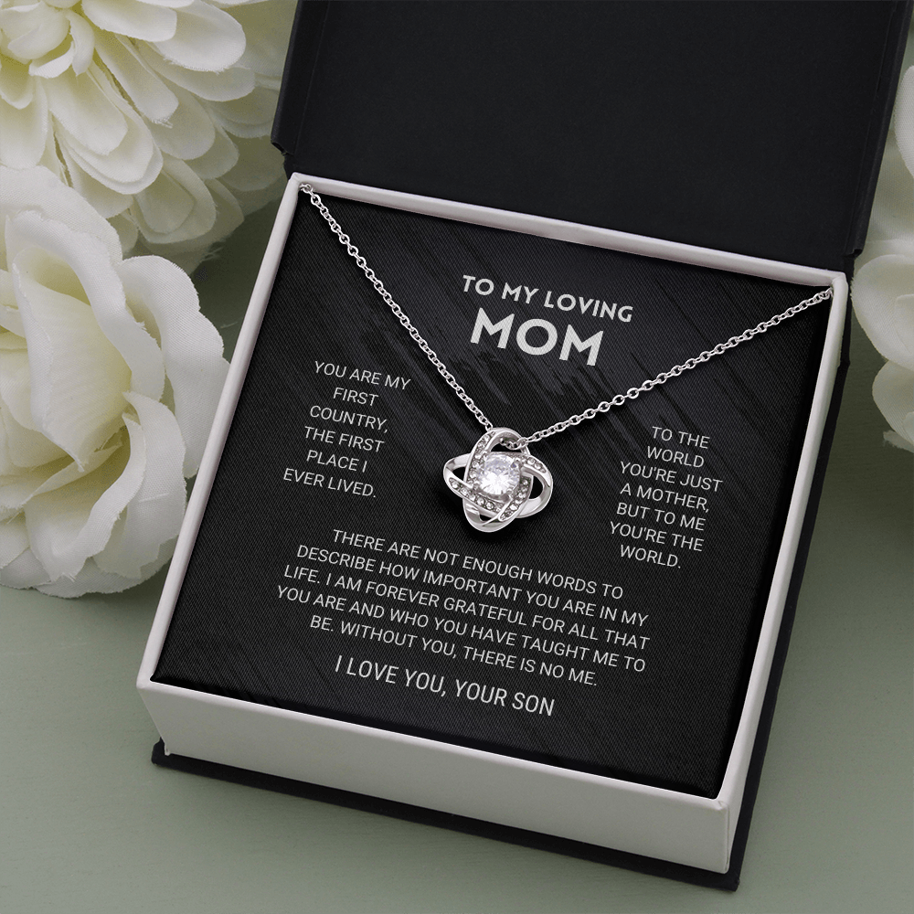 Mother's Day Gift Mom - You're The World - Necklace Gift From Son-Engravingift
