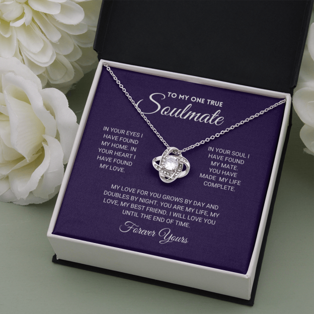 Mother's Day Gift Soulmate - Until The End Of Time - Necklace-Engravingift