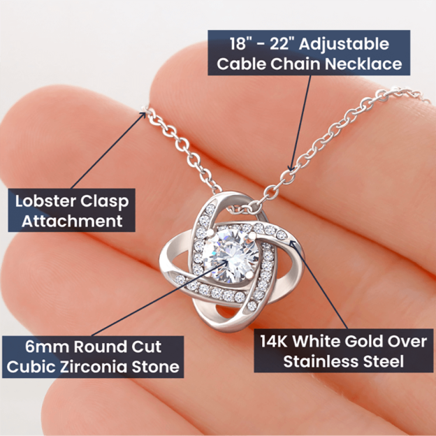 Mother's Day Gift Future Wife - Best Thing - Love Knot Necklace-Engravingift