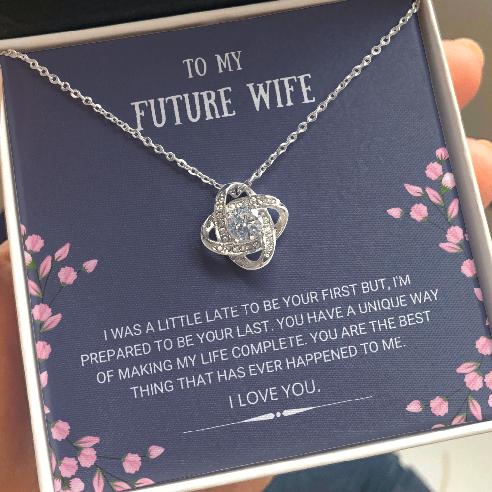 Mother's Day Gift Future Wife - Best Thing - Love Knot Necklace-Engravingift