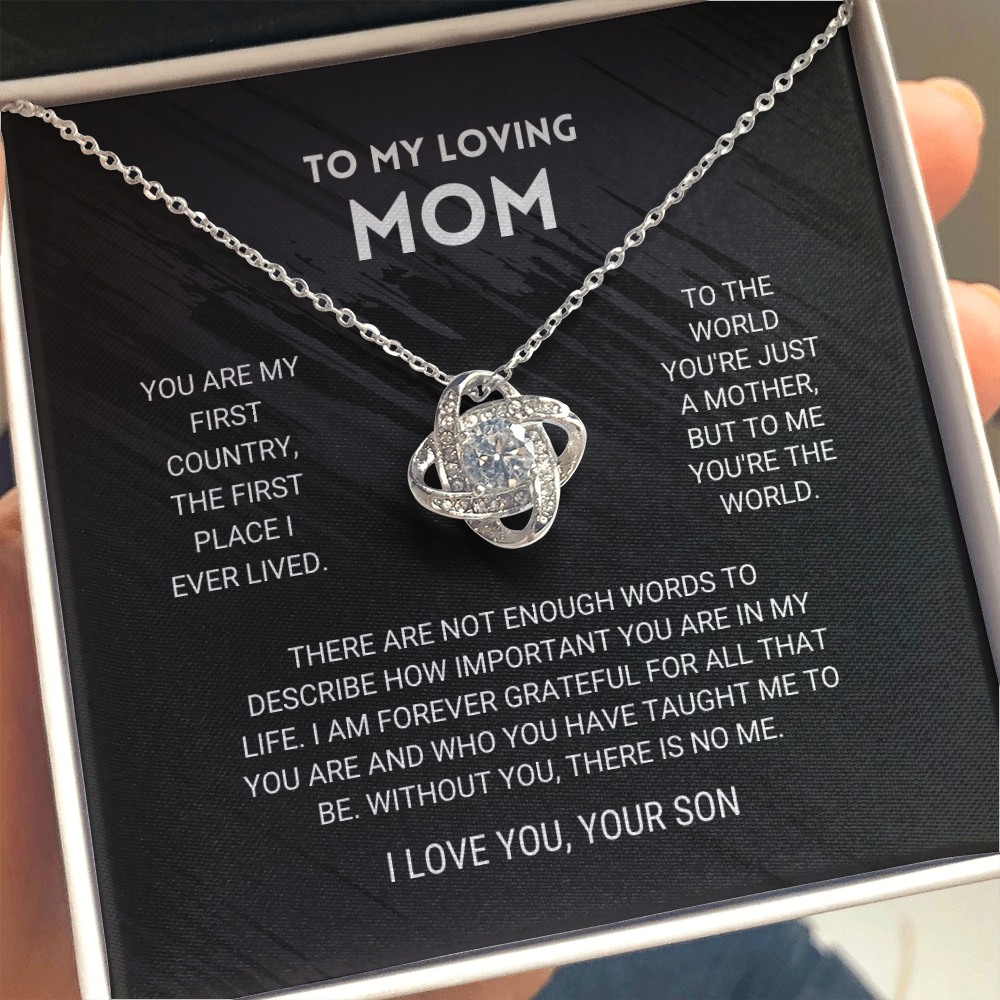 Mother's Day Gift Mom - You're The World - Necklace Gift From Son-Engravingift
