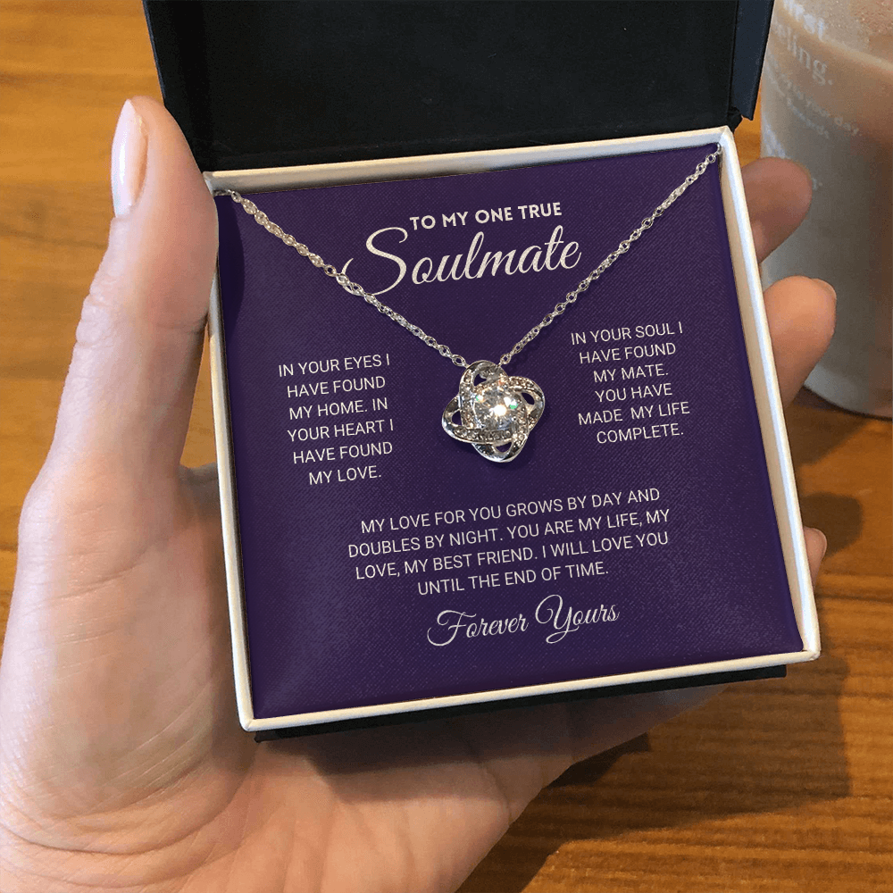 Mother's Day Gift Soulmate - Until The End Of Time - Necklace-Engravingift