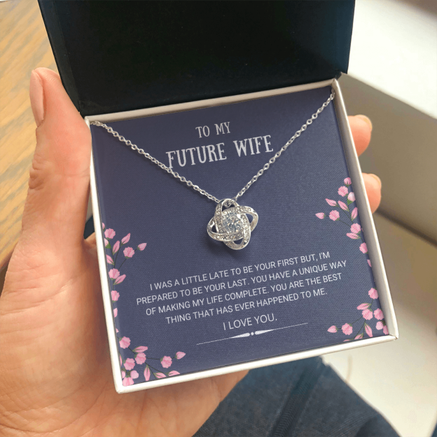 Mother's Day Gift Future Wife - Best Thing - Love Knot Necklace-Engravingift
