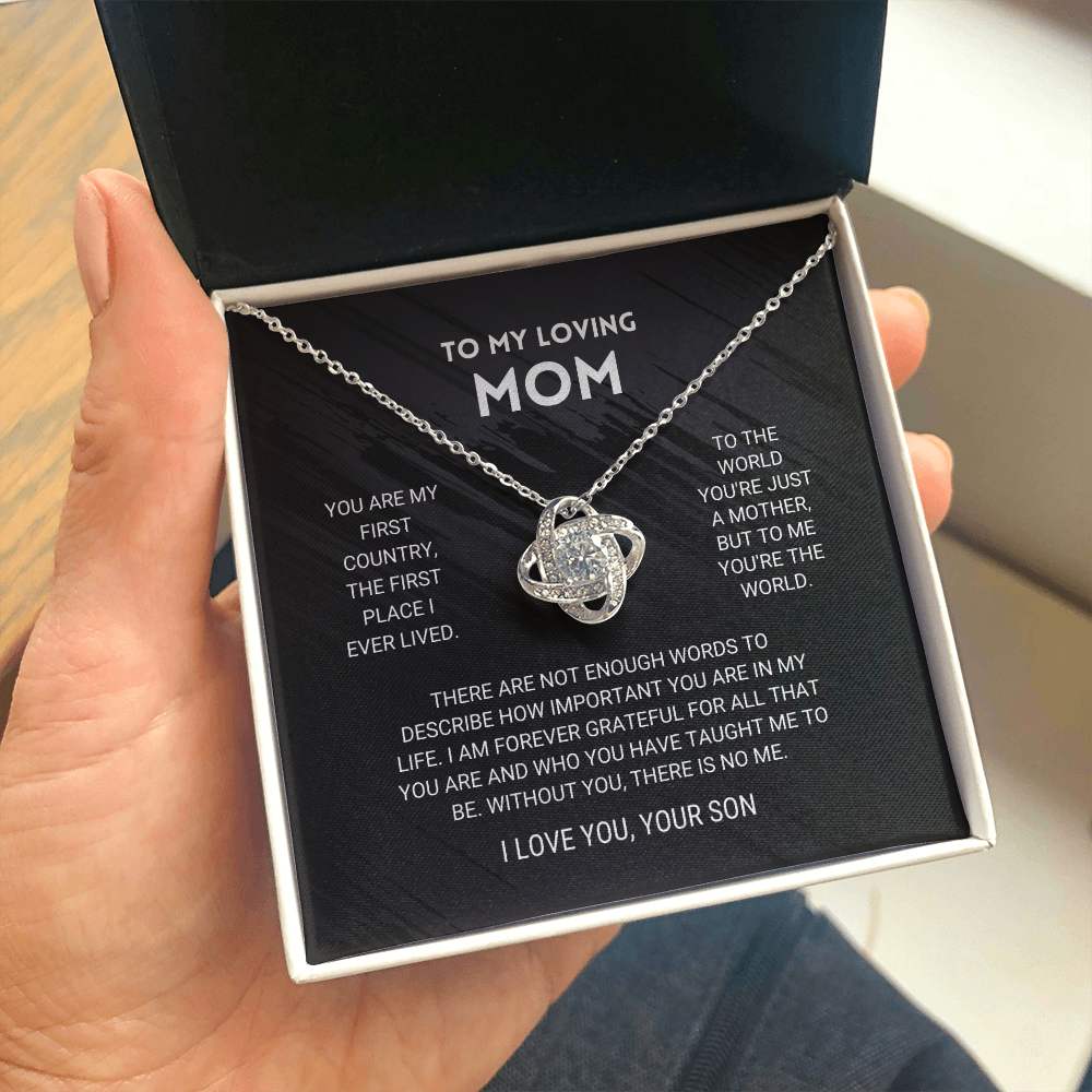 Mother's Day Gift Mom - You're The World - Necklace Gift From Son-Engravingift
