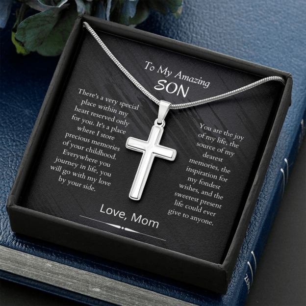 Mother's Day Gift Son - Joy Of My Life - Cross Necklace Gift-Engravingift