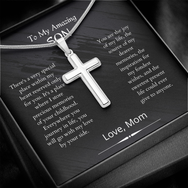 Mother's Day Gift Son - Joy Of My Life - Cross Necklace Gift-Engravingift