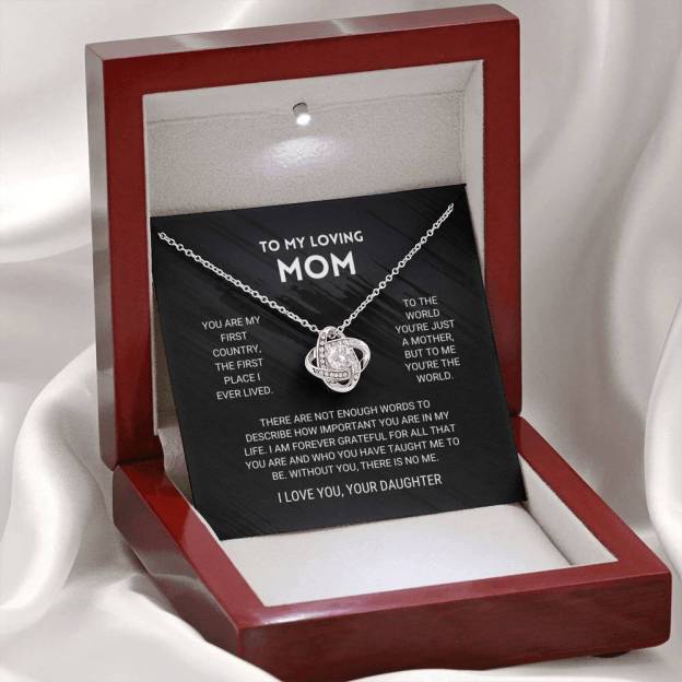 Mother's Day Gift Mom - You're The World - Love Knot Necklace-Engravingift