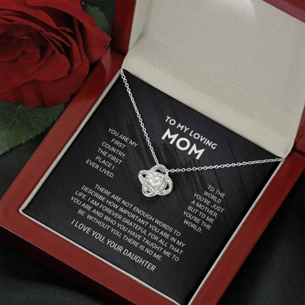 Mother's Day Gift Mom - You're The World - Love Knot Necklace-Engravingift