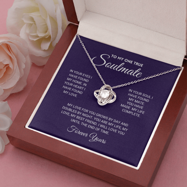 Mother's Day Gift Soulmate - Until The End Of Time - Necklace-Engravingift
