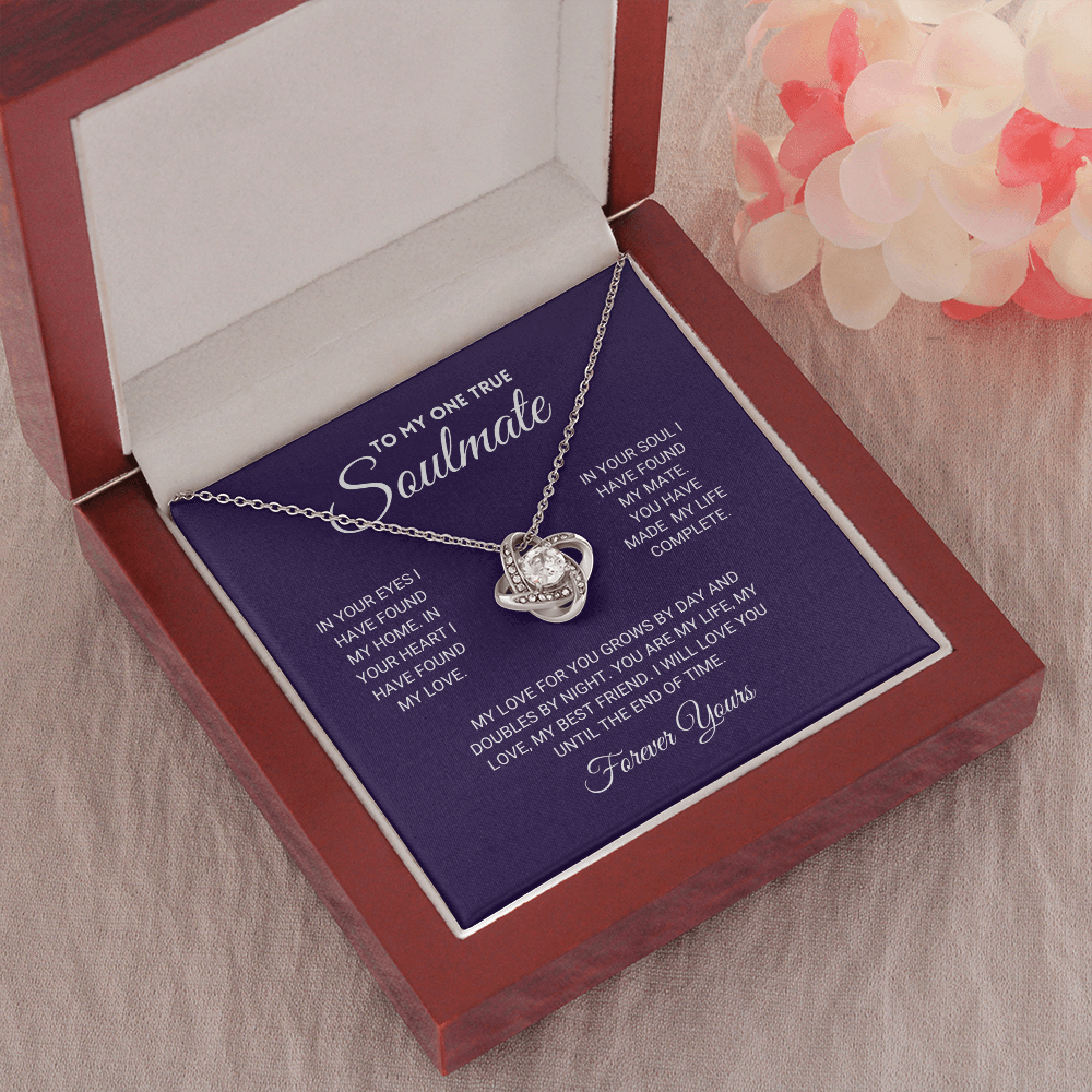 Mother's Day Gift Soulmate - Until The End Of Time - Necklace-Engravingift