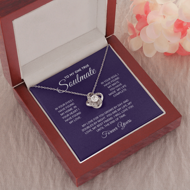 Mother's Day Gift Soulmate - Until The End Of Time - Necklace-Engravingift