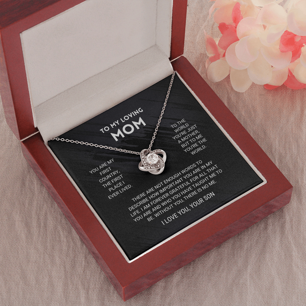 Mother's Day Gift Mom - You're The World - Necklace Gift From Son-Engravingift