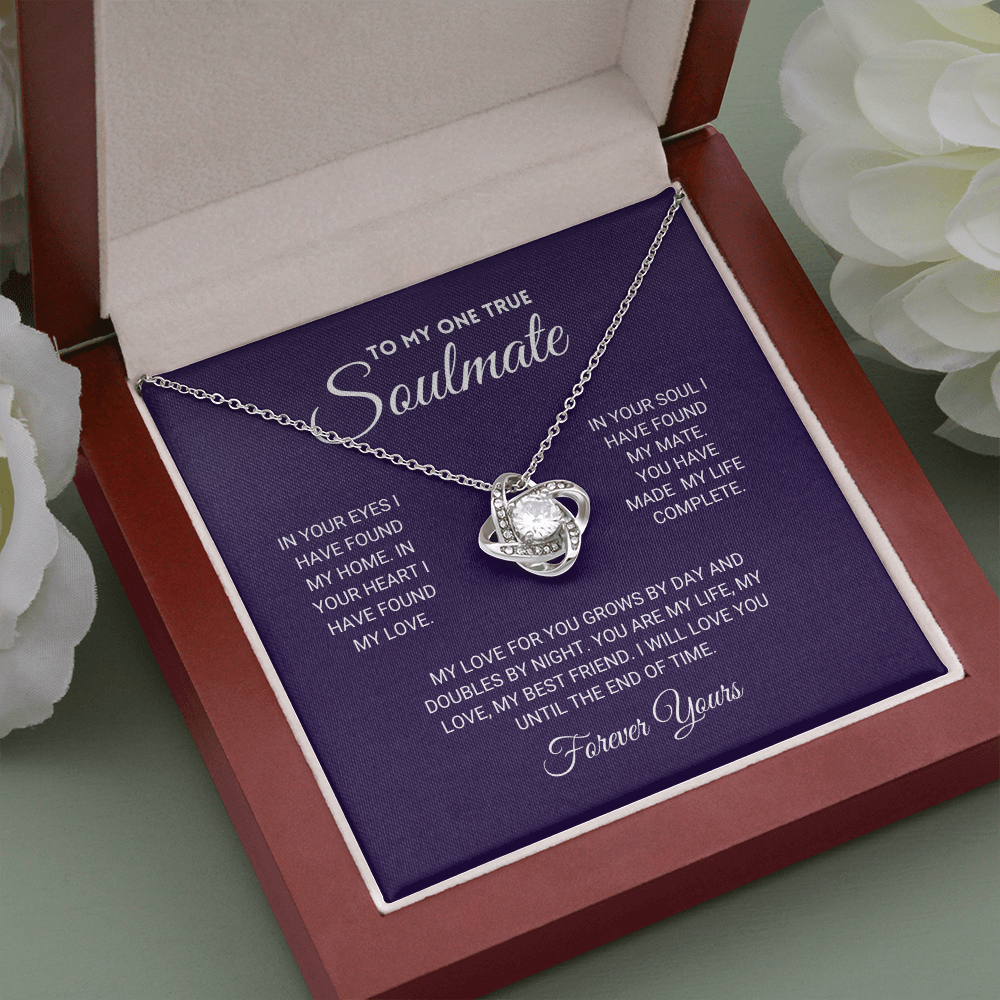 Mother's Day Gift Soulmate - Until The End Of Time - Necklace-Engravingift