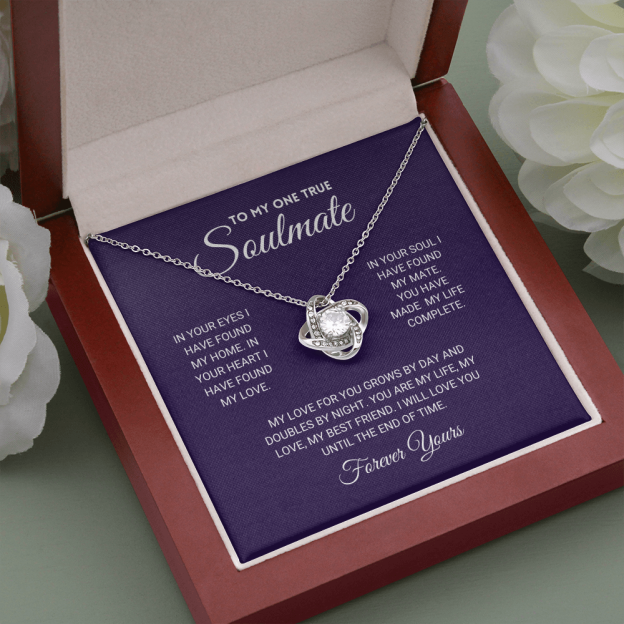 Mother's Day Gift Soulmate - Until The End Of Time - Necklace-Engravingift