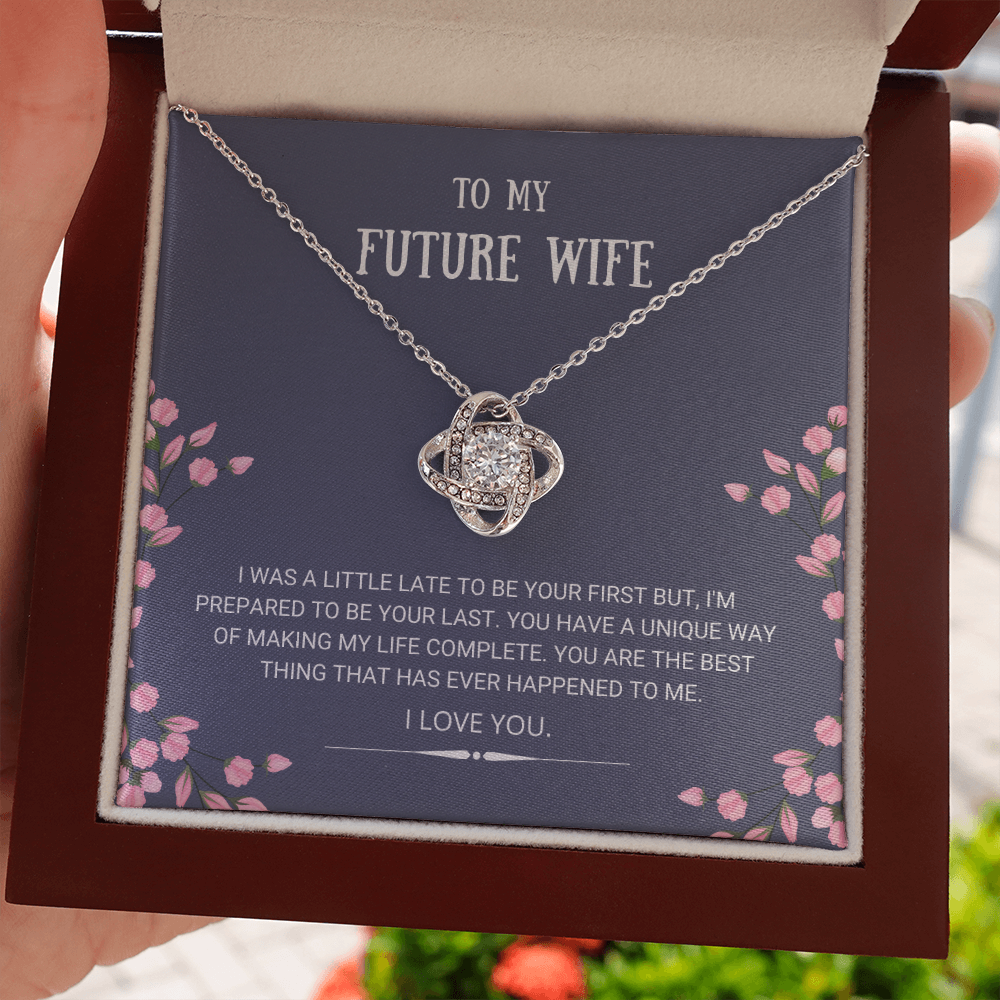 Mother's Day Gift Future Wife - Best Thing - Love Knot Necklace-Engravingift