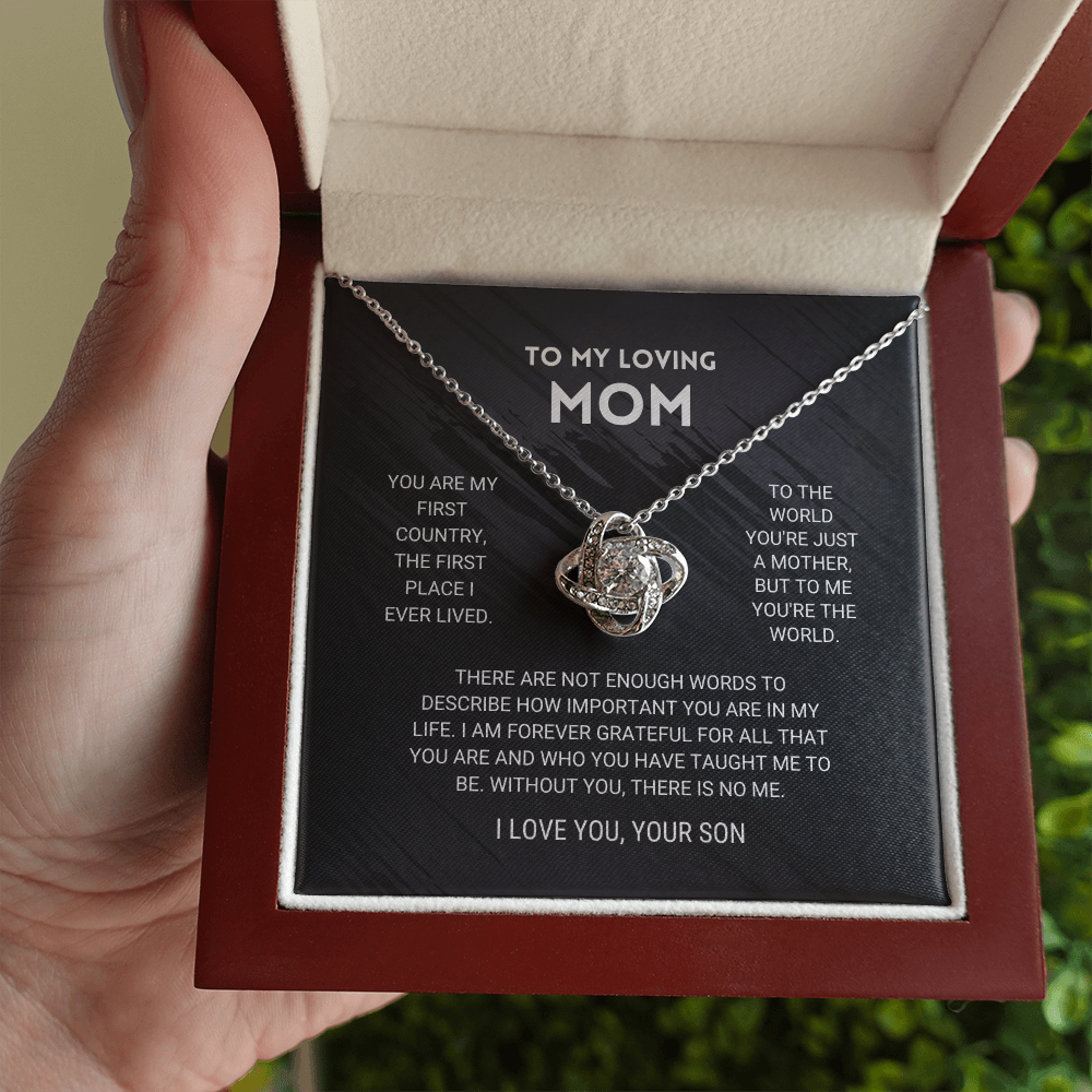Mother's Day Gift Mom - You're The World - Necklace Gift From Son-Engravingift