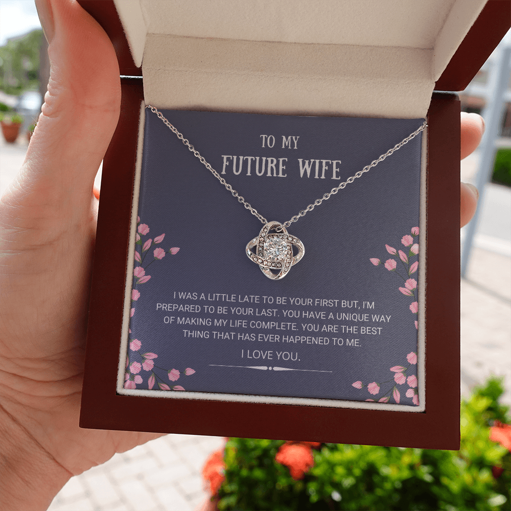 Mother's Day Gift Future Wife - Best Thing - Love Knot Necklace-Engravingift