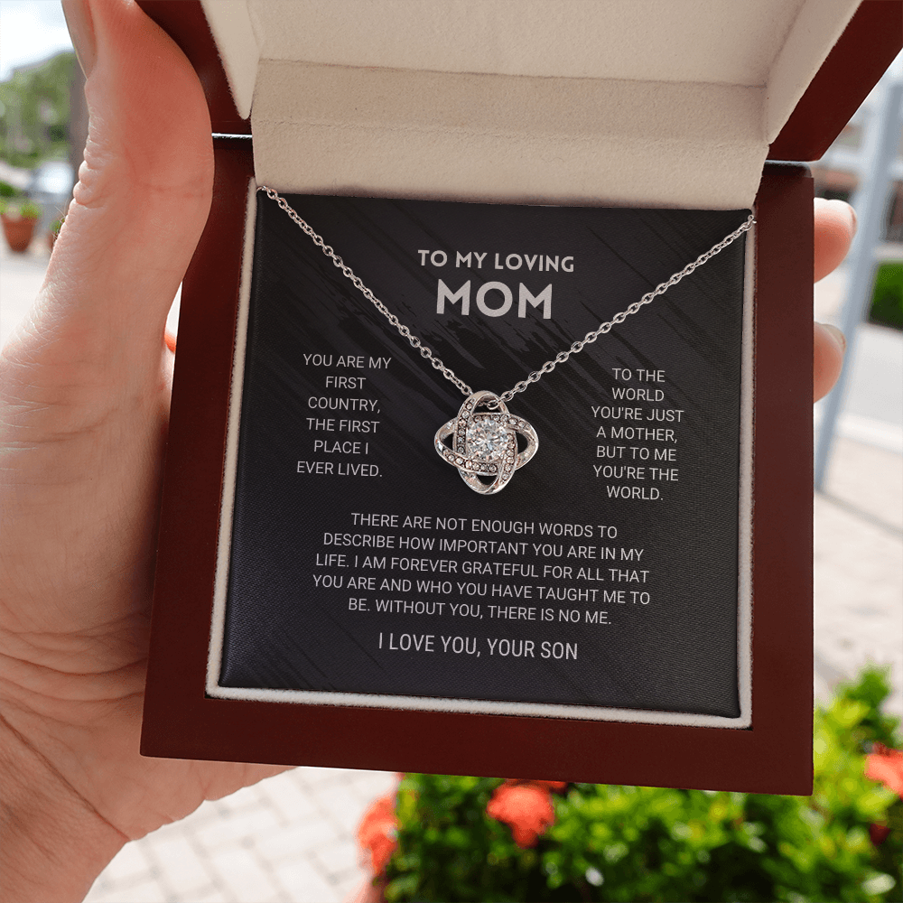Mother's Day Gift Mom - You're The World - Necklace Gift From Son-Engravingift