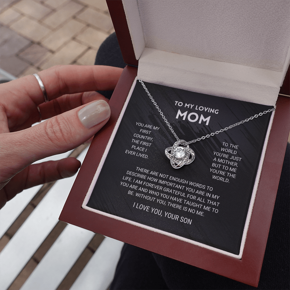 Mother's Day Gift Mom - You're The World - Necklace Gift From Son-Engravingift
