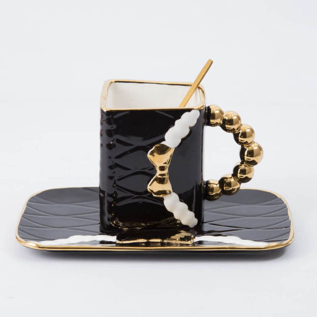 Mother's Day Gift Handbag-Shaped Creative Mug With Saucer & Spoon-Engravingift
