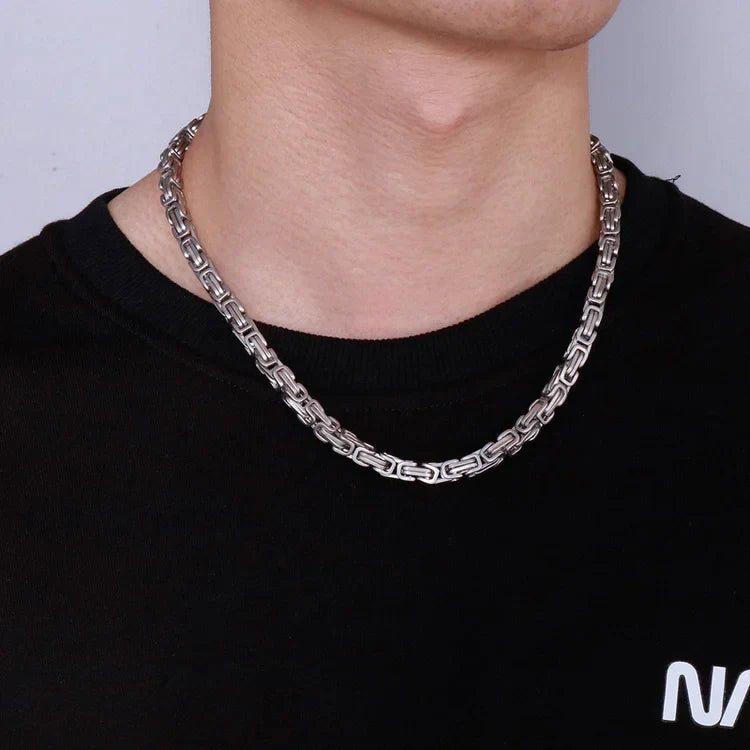 Christmas Gift To My Man I LOVE YOU Cuban Link Necklace Stainless Steel Necklace Father's Gift for Husband Boyfriend-Engravingift