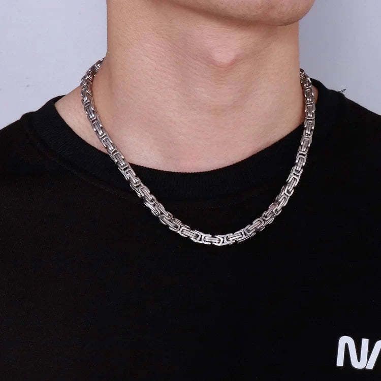 Christmas Gift To My Man I LOVE YOU Cuban Link Necklace Stainless Steel Necklace Father's Gift for Husband Boyfriend-Engravingift