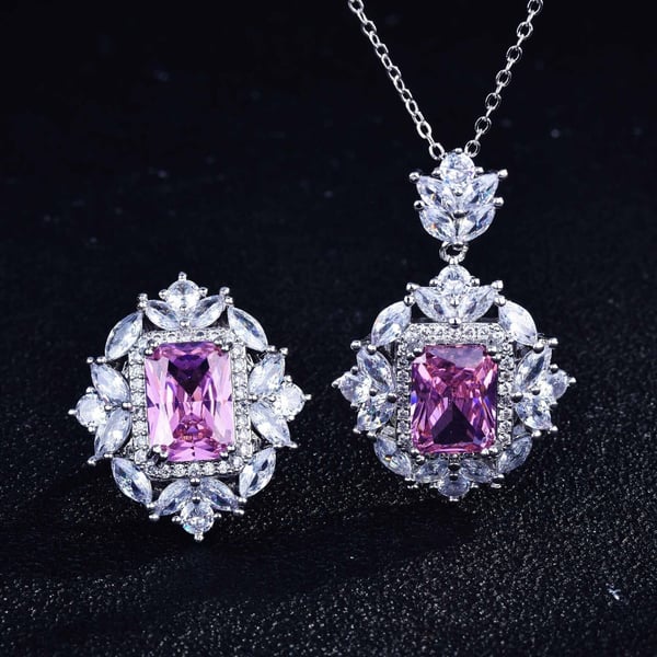 Christmas Gift Luxury gemstone necklace ring