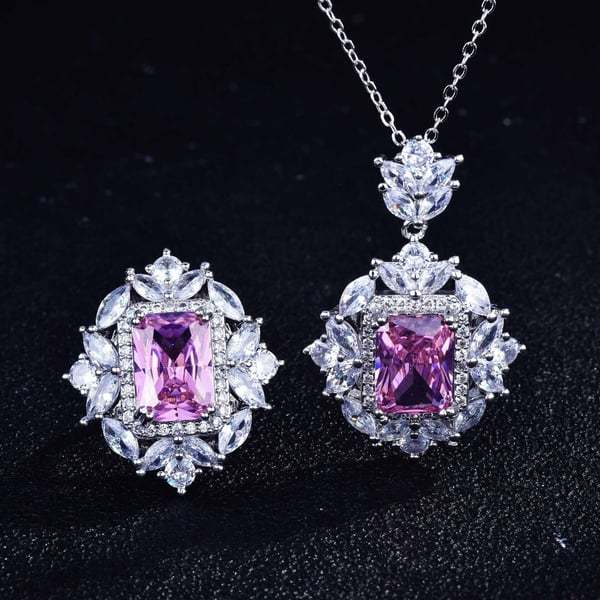 Christmas Gift Luxury gemstone necklace ring