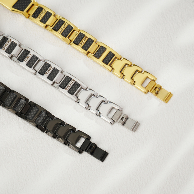 Father's Day Gift Personalized Men Bracelet Custom Name Bracelet for Him