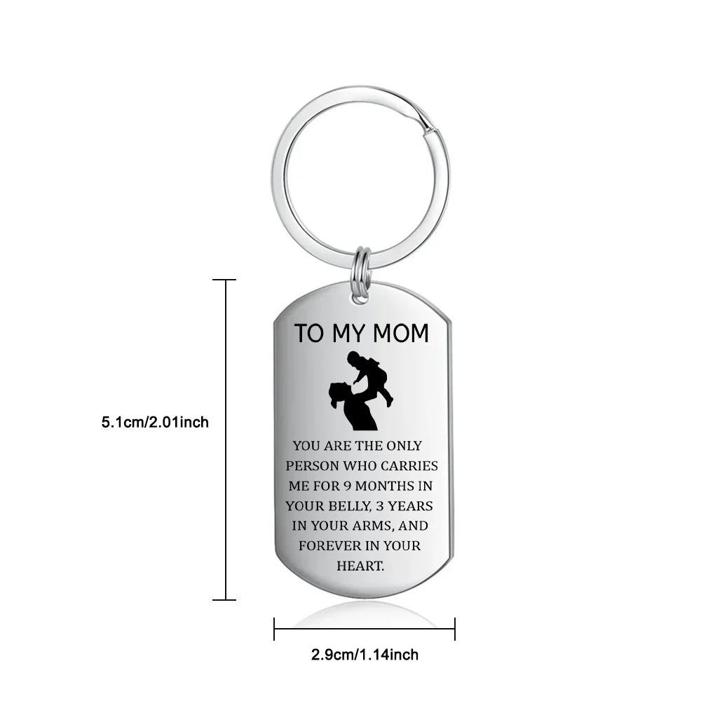 Mother's Day Gift Personalized Photo Keychain For Mother - FOREVER IN YOUR HEART