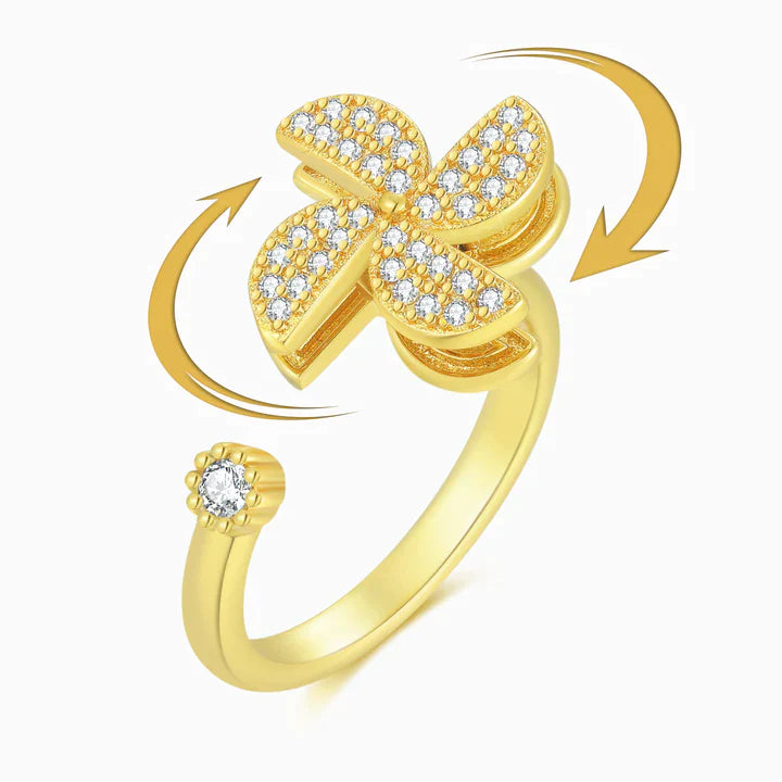 Mother's Day Gift Windmill Fidget Ring Anxiety Spinning Ring for Daughter Granddaughter-Engravingift