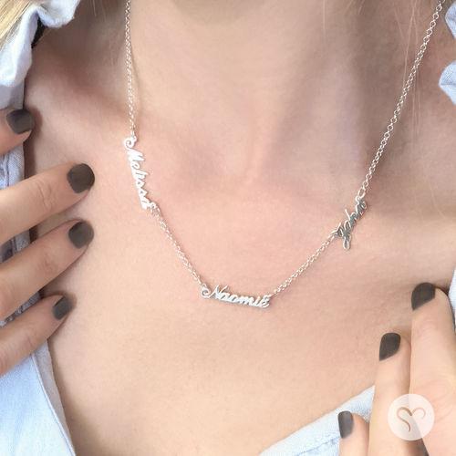 Valentine's Day Gift Two Name Necklace Custom 2 Names Personalized Multiple Name Necklace