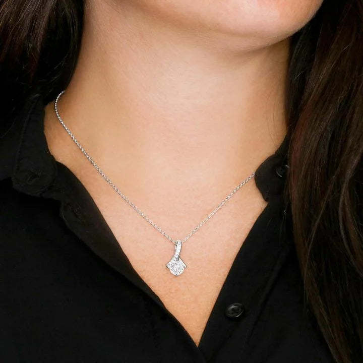 Mother's Day Gift To My Bonus Daughter | Shine Like The Brightest Star Alluring Beauty Necklace Gift Set-Engravingift