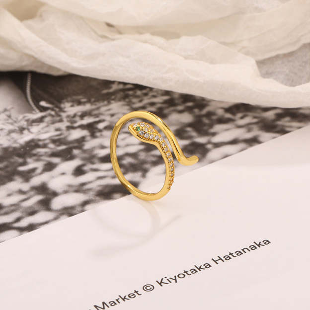 Mother's Day Gift Vintage Snake Ring and Earrings in Gold Gifts for Her-Engravingift