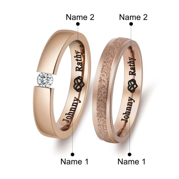 Mother's Day Gift Couple Ring Personalized Infinite Love Matching Rings Gift for Couple Friends BBF-Engravingift