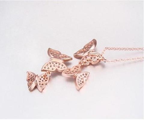 Mother's Day Gift Rose Gold Butterfly Bundle-Engravingift