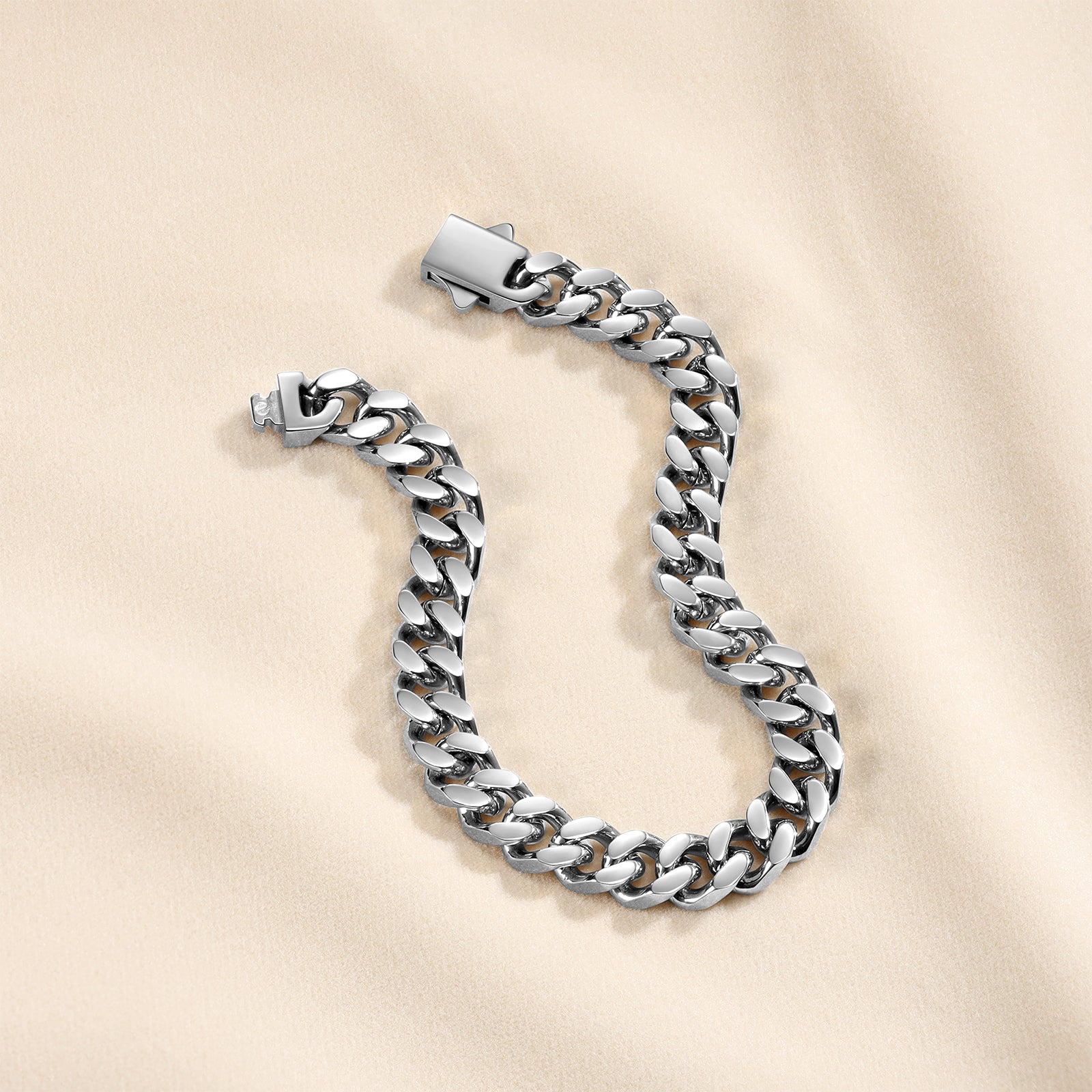 Father's Day Gift Cuban Link Chain Bracelet Stainless Steel 10mm Men Bracelet-Engravingift