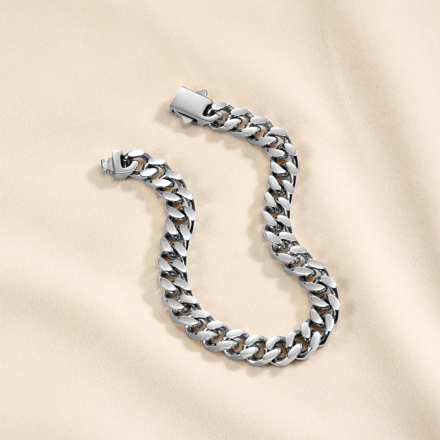 Father's Day Gift Cuban Link Chain Bracelet Stainless Steel 10mm Men Bracelet-Engravingift