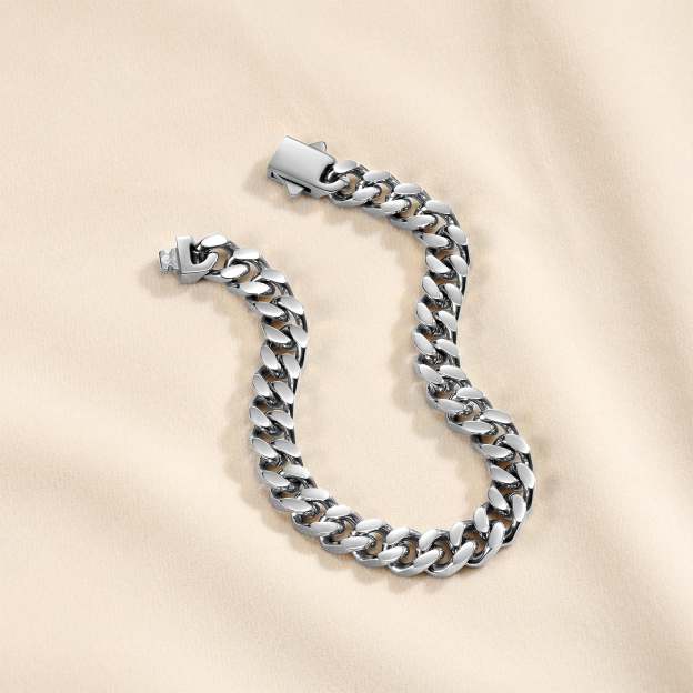 Father's Day Gift Cuban Link Chain Bracelet Stainless Steel 10mm Men Bracelet-Engravingift