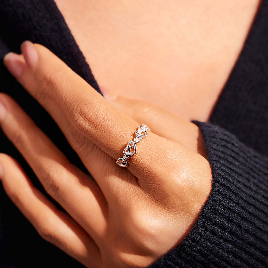Mother's Day Gift To My Mom Heart Knot Ring "A link That Can Never Be Undone"-Engravingift