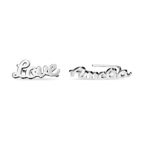 Mother's Day Gift Personalized Name Stud Earrings for Her Rose Gold-Engravingift