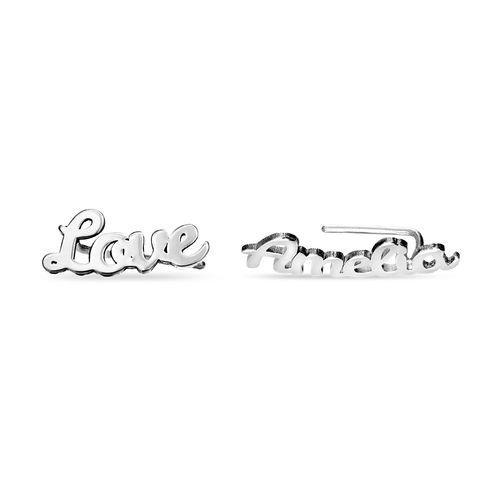 Mother's Day Gift Personalized Name Stud Earrings for Her Rose Gold-Engravingift