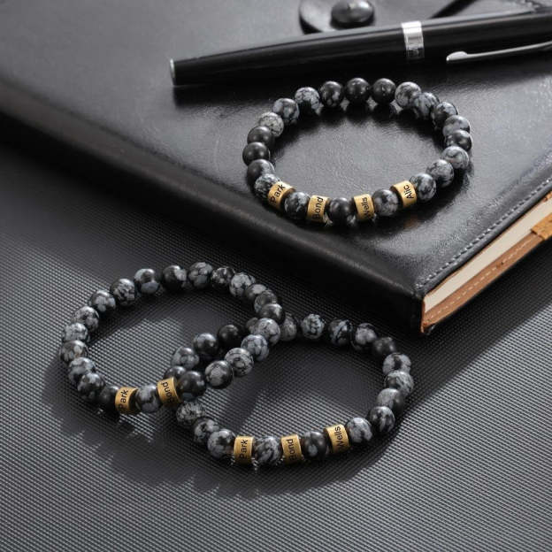 Christmas Gift Tiger Eye Men Bracelet Personalized Beaded Warp Bracelet Gift For Him