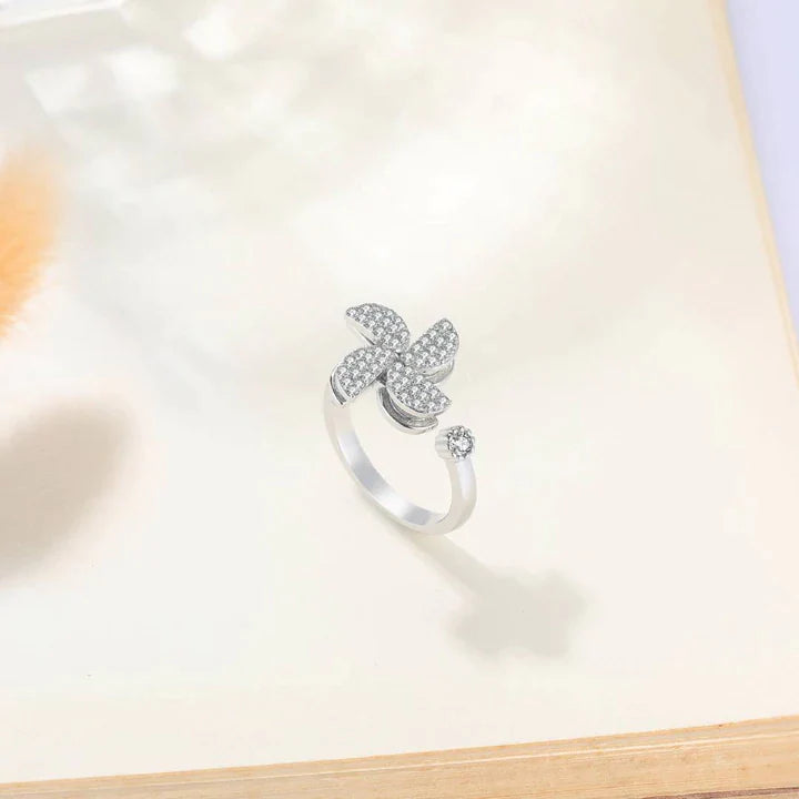 Mother's Day Gift Windmill Fidget Ring Anxiety Spinning Ring for Daughter Granddaughter-Engravingift