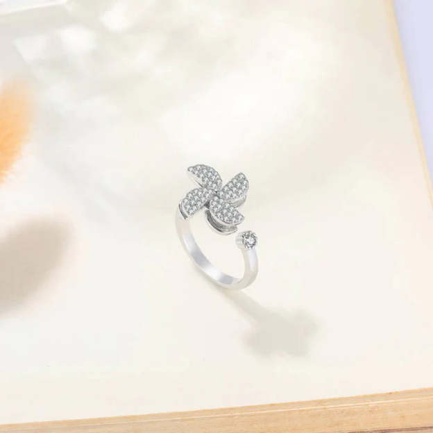 Mother's Day Gift Windmill Fidget Ring Anxiety Spinning Ring for Daughter Granddaughter-Engravingift