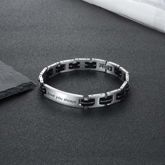 Christmas Gift Mens Bracelet Engravable Waterproof Bracelets