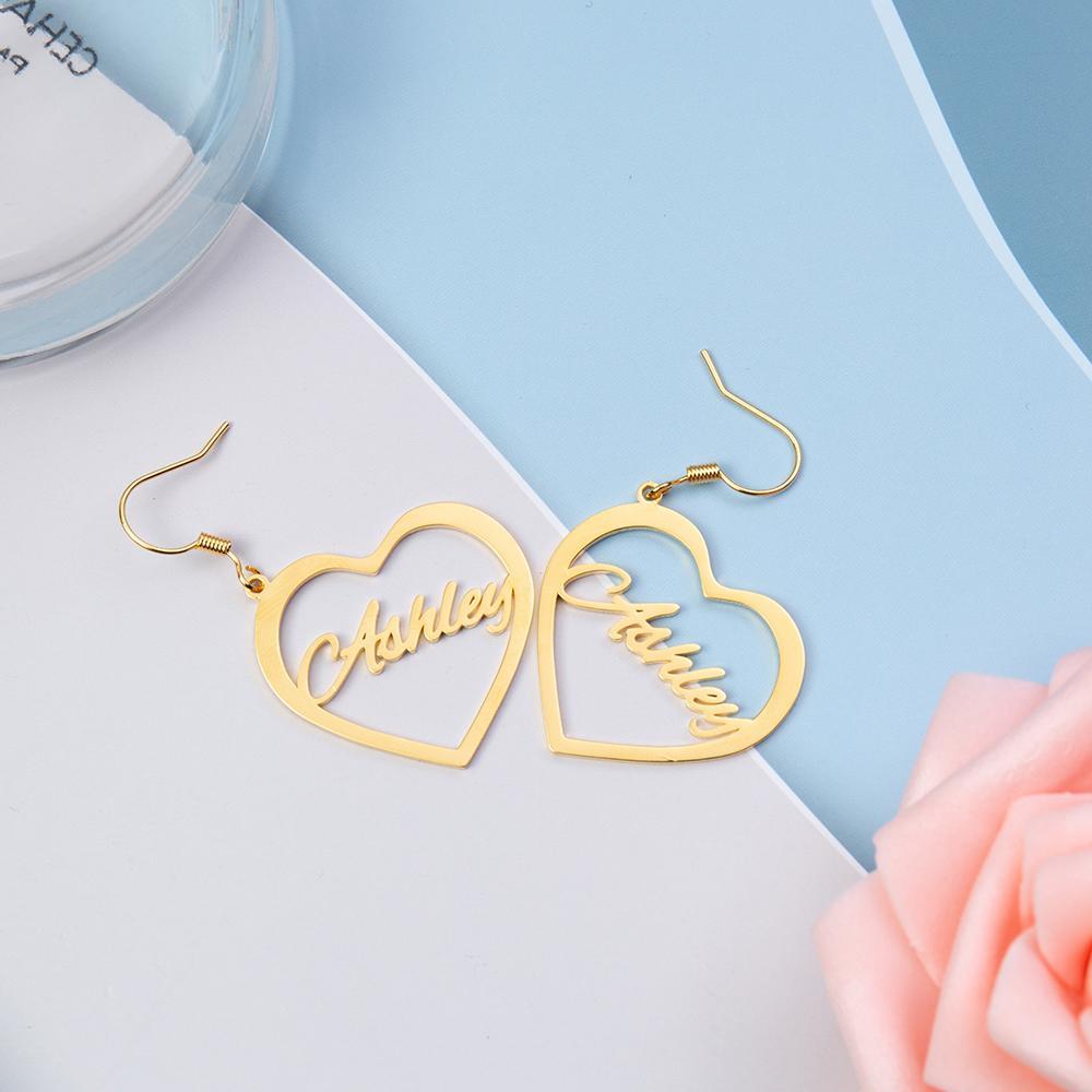 Mother's Day Gift Heart Personalized Name Necklace Customized Name Gift for Her-Engravingift