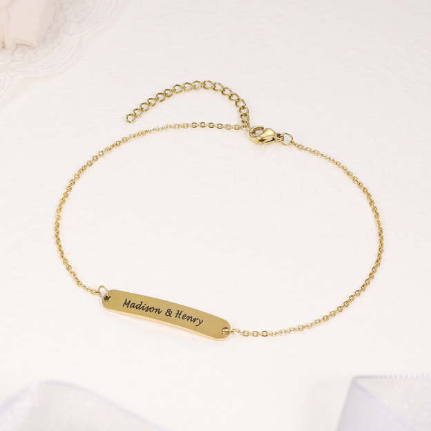 Personalized Name Anklet ID Bracelet Anklet for Women-Engravingift