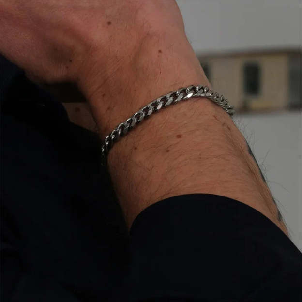 Mother's Day Gift To My Grandson I LOVE YOU Cuban Chain Bracelet Stainless Steel Bracelet Warm Gift-Engravingift